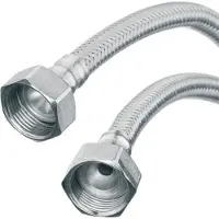 Invena Flexibele stalen gevlochten slang, 3/4" x 3/4", lengte 30 cm