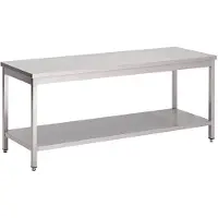 Gastro Roestvrij stalen voorbereidingstafel 304 met lage plank M 85x140x70cm