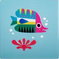 Kitsch Kitchen tegeltje Sealife coral fish