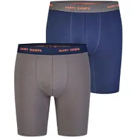 Happy Shorts Boxershorts ' Jersey ' blauw / grijs