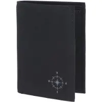 OXMOX portemonnee New Cryptan RFID Protect Kombibörse Windrose 2.0 Print Grey Black zwart