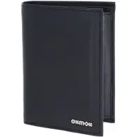 OXMOX Leren portemonnee Leather RFID Protect Kombibörse Pure 2.0 Metal Square Black zwart