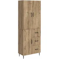 vidaXL Kast Set 2 st Artisanaal eiken Bewerkt hout