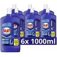 SUN Spoelglans - Vaatwas - glansspoelmiddel dat witte strepen en kalkaanslag verwijdert en voorkomt en zorgt voor een perfecte glans - 6 x 1 L
