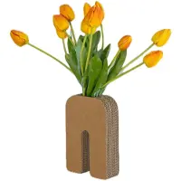 KarTent Kartonnen droogbloemen vaas rachel - 15 x 6 x 22 cm -