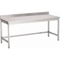Gastro M - RVS Werktafel - Zonder Onderblad - Achteropstand - 180x70x85cm GN120 - Horeca & Professioneel