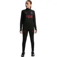 Nike Paris Saint-Germain Strike Trainingspak 1/4-Zip 2026-2027 Kids Zwart Felrood Donkerblauw