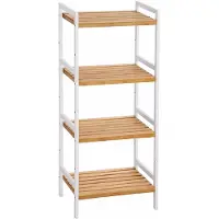 Songmics Badkamerplank met 4 planken