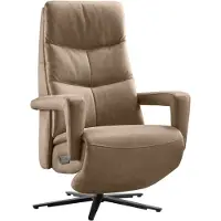 Profijt Meubel Relaxfauteuil Grimsay elektrisch microleder taupe