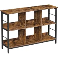Vasagle Industriële stijl boekenkast vintage bruin-zwart, Vintage bruinzwart