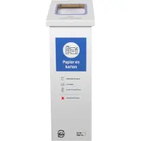 KarTent Kartonnen eco bin een vak - Papier & karton - Afvalscheiden - Prullenbak -