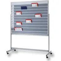 Eichner Whiteboard en planbord, mobiel, B 1485 x H 1185 mm, met insteekvakjes