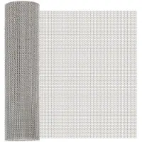 vidaXL Gaaswand 40 x 200 cm, 8 gaasstroken, roestvrij staal 201, zilver