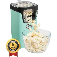 Bestron Popcorn machine - APC200M - popcornmaker - Incl. 10 popcorn zakken - Klaar in 2 min - Mint - 5 jaar garantie