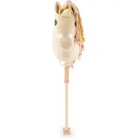 Bieco Hobby Horse Unicorn Aurora Without Handle And With Rolls Beige Kinderen