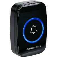 Grundig Draadloze Deurbel Set - Deurbel Draadloos 300 Meter Bereik - Draadloze Beldrukker met LED Licht en 60 Melodieën - Plug-In Ontvanger - Inclusief Batterij - Zwart