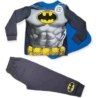 Batman pyjama - maat 98/104 - Bat-Man pyama met cape - grijs met blauw