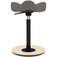 Varier Stokke Move Compact zadelkruk, Donkergrijs/Naturel Revive - ergonomisch