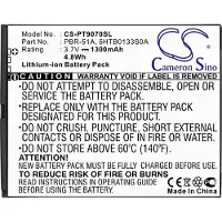 123accu Pantech PBR-51A / 5HTB0133S0A accu (3.7 V, 1300 mAh, huismerk)