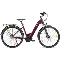 Hiland Overstreet E-Bike Dames - 28 inch - Hydraulische Schijfremmen - 3 Speed Naafversnelling - 250W - 10.4Ah Accu - Lage Instap