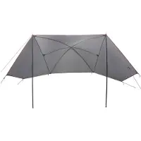 vidaXL Auto Tent 308 x 215 x 220 cm Grijs en Oranje Polyester en Staal