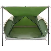 vidaXL Huisje Tent 8-persoons Groen Polyester en Staal