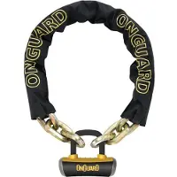 Onguard 8016 ketting met ringslot, model Beast, 110 cm x 14 mm, zwart/geel