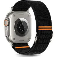 TechProtection Nylon Slip Apple Watch 49 / 46 / 45 / 44 Mm Bandje Zwart