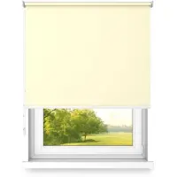 Time4blinds Rolgordijnen Verduisteringsrolgordijn Vrijhangend rolgordijn zonder cassettemuur of plafondmontage UV-bescherming Thermische eigenschappen Solide 190x300 cm Vanille - links