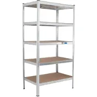 Baumarktplus TRUTZHOLM - Zwaar Opbergrek 180x90x60 cm - 875 kg - 5 Legborden - Insteekbare Stelling - Werkplaatsrek - Garagerek - Extra Diep