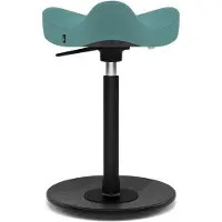 Varier Stokke Move Compact zadelkruk, Turquoise/Zwart Revive - ergonomisch