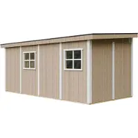 Timbela M940B-TERRA BROWN - LP SmartSide Tuinhuis op houtbasis - 11,47 m² - 530x248xH231 cm - zonder vloer en zijwand (totaal 3 wanden) met verf