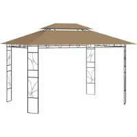 vidaXL Prieel 160 g/m² 4x3x2,7 m taupe