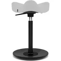 Varier Stokke Move Compact zadelkruk, Lichtgrijs/Zwart Revive - ergonomisch