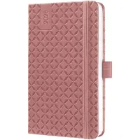 Sigel weekagenda Flair 2026 - formaat A6 - Dusty Red - hardcover - SI-J6128