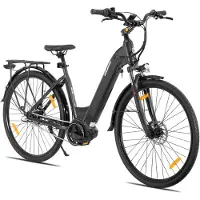 Hiland Overstreet E-Bike Dames - 28 inch - Hydraulische Schijfremmen - 3 Speed Naafversnelling - 250W - 10.4Ah Accu - Lage Instap