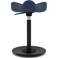 Varier Stokke Move Compact zadelkruk, Blauw/Zwart Revive - ergonomisch