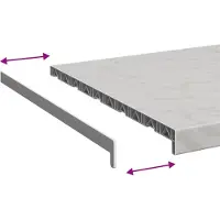 vidaXL Raamsokkel Marmer textuur 140 x 50 x 4,5 cm PVC