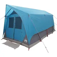 vidaXL Tunneltent met dak Blauw 8-persoons Polyester en Staal