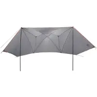 vidaXL Auto Tent 350 x 250 cm Grijs en Oranje Polyester en Staal