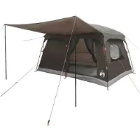 vidaXL Familietent 6-persoons Bruin Grijs Polyester