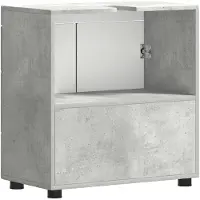 vidaXL Badkamerkast set TULUM Beton Grijs 60 x 34 x 63 cm Bewerkt hout