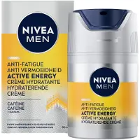 Nivea MEN Active Energy Gezichtscrème - Dagcrème Normale huid - Moisturizer - Gezichtscreme Mannen - Met cafeïne - 50 ml