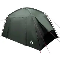 vidaXL Huisje Tent 4-persoons Leger Groen Polyester