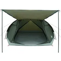 vidaXL Huisje Tent met dak Legergroen 8-persoons Polyester en Staal
