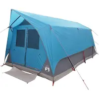 vidaXL Tunneltent met dak Blauw 10-persoons Polyester en Staal