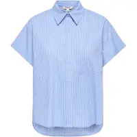 ONLY Blouse 'ONLKeri' lichtblauw / grijs / wit