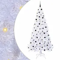 vidaXL Kunstkerstboom met 300 LED Wit 240 cm PVC en Staal