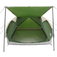 vidaXL Huisje Tent met dak Groen 6-persoons Polyester en Staal