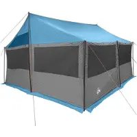 vidaXL Familietent met dak Blauw 450 x 400 x 265 cm Polyester en Staal
